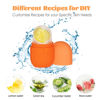 Picture of Ice Roller for Face and Eye, Upgrated Ice Face Roller Puffiness Relief Ice Roller Skin Care Tools, Ice Facial Cube, Gua Sha Face Massage, Silicone Ice Mold for Face Beauty ( Orange)
