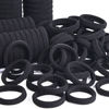 Picture of J-MEE Thick hair ties Hair Bands 100PCS Seamless Cotton Simply Ponytail Holders Headband Scrunchies Hair Accessories No Crease Damage for Thick Hair (black)