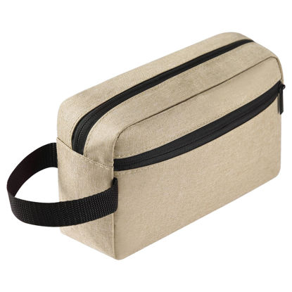 Picture of Icramsy Travel Toiletry bag Toiletry bag for women men Hanging toiletry bag Cosmetic bag Travel accessories for Women Men (Khaki)