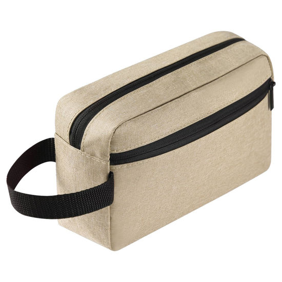 Picture of Icramsy Travel Toiletry bag Toiletry bag for women men Hanging toiletry bag Cosmetic bag Travel accessories for Women Men (Khaki)