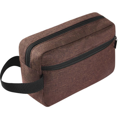 Picture of Icramsy Travel Toiletry bag Toiletry bag for women men Hanging toiletry bag Cosmetic bag Travel accessories for Women Men (Brown)