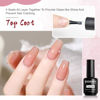 Picture of JODSONE 2 Bottles of Top Coat Base Coat Gel Polish Set Bright Surface At Home DIY Nail Salon Girl Gift