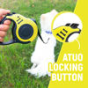 Picture of LIEVUIKEN Retractable Dog Leash Automatic Telescopic Tractor Dog Tape, Pet Tape 10/16 FT Durable and Convenient, with Non-Slip Handle, Suitable for Small and Medium-Sized Dogs Yellow