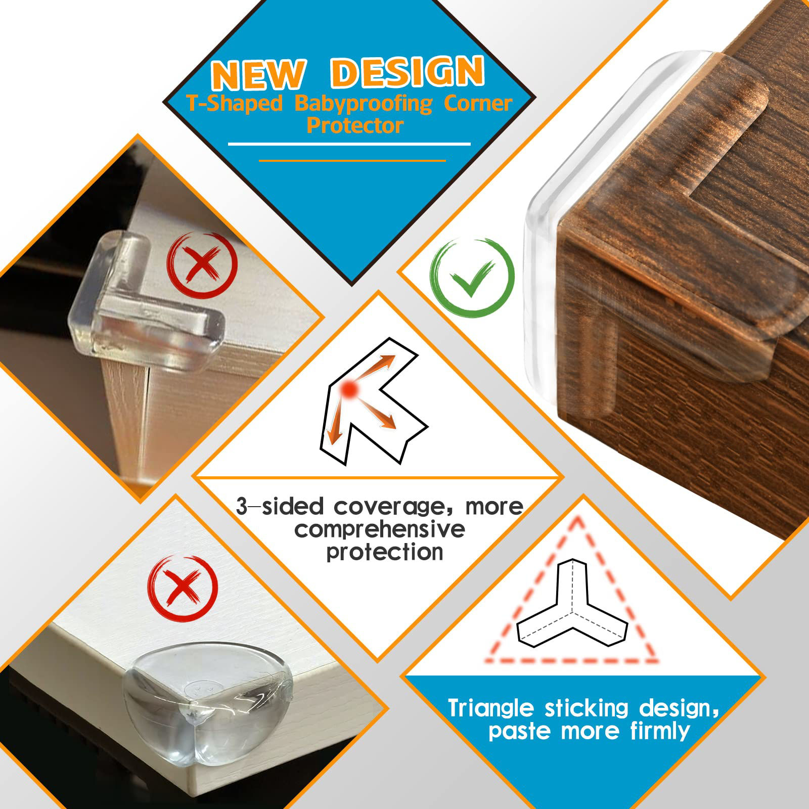 GetUSCart- Corner Protector, Clear Corner Guards Table Edge Protectors ...