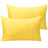 Picture of NTBAY Microfiber Toddler Pillowcases with Envelope Closure, 2 Pack 100% Brushed Microfiber Super Soft Travel Kids Nursery Pillow Cases, 14"x20" Fits Pillows Sized 12"x16" 13"x18" 14"x19", Yellow
