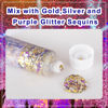 Picture of MEICOLY Face Glitter Makeup for Music Festival,Gold Silver Purple Body Glitter,Music Festival Outfits for Women,Glitter Face Paint for Country Music/Musical Event,Music Festival Rave Accessories,50ml