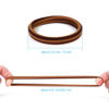Picture of Qarwayoc 50PCS Thick Hair Ties, Cotton Hair Bands for Thick Curly Heavy Hair, Brown, 2 Inch in Diameter, no Damage, Seamless, Two Color MIXTURE, Lasting Fashion