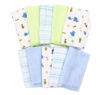 Picture of Spasilk Washcloth Wipes Set for Newborn Boys and Girls, Soft Terry Washcloth Set, Pack of 10, Blue Elephants