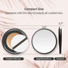 Picture of MIYADIVA 20X Magnifying Mirror, 20X Magnifying Mirror Suction Cup and Tweezers, As a Mganifying Makeup Mirror, Pocket Mirror Set for Eyes Makeup 3.5 Inches