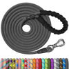 Picture of NTR 6FT Training Leash for Dog, Purple Rope Leash with Swivel Lockable Hook, Reflective Thread, Padded Handle, Dog Lead line for Walking, Hunting, Camping, Backyard for Small Medium Large Dog, Black