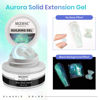Picture of MIZHSE Mermaid Aurora Solid Builder Gel, 1oz Hard Gel for Nails Non-sticky Builder Gel Polish 3D Nail Gel Soak Off for Nails Salon Home DIY Manicure