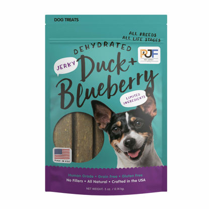 Picture of Pet Jerky Factory Premium Duck and Blueberry 5 oz. Dog Jerky Treats | 100% Human Grade | USA Made | High Protein | Grain Free | Limited Ingredients | No Filler | BHA-BHT Free | Soft-Tender