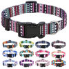 Picture of Mihqy Dog Collar with Bohemia Floral Tribal Geometric Patterns - Soft Ethnic Style Collar Adjustable for Small Medium Large Dogs（Bohemian Purple,S）