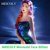 Picture of MEICOLY Green Body Glitter,St Patricks Day Accessories Face Glitter,St.Patrick's Day Alien Glitter,Face Hair Mermaid Sequins Party Festival Rave Makeup,Sparkly Body Glitter Gel for Women Kids,50ml