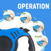 Picture of LIEVUIKEN Retractable Dog Leash Automatic Telescopic Tractor Dog Tape, Pet Tape 10/16 FT Durable and Convenient, with Non-Slip Handle, Suitable for Small and Medium-Sized Dogs Blue