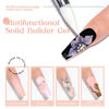 Picture of MIZHSE Solid Nail Builder Gel, 2.1 oz 60g Nude Builder Gel for Nails Non-Sticky Solid Builder Gel for Nail Extensions Hard Gel with 24pcs Nail Forms and Silicone Pen Nail Art Manicure Set