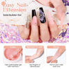 Picture of MIZHSE Solid Nail Builder Gel, 2.1 oz 60g Nude Builder Gel for Nails Non-Sticky Solid Builder Gel for Nail Extensions Hard Gel with 24pcs Nail Forms and Silicone Pen Nail Art Manicure Set