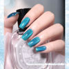 Picture of GAOY Blue Glassy Cat Eye Gel Nail Polish, 16ml Glitter Holographic Nail Polish with Magnet, Reflective Translucent UV Gel, 2153 Blue Tears
