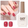 Picture of GAOY Jelly Nude Gel Nail Polish, 16ml Sheer Pink Translucent Soak Off Gel Polish, UV Light Cure for Nail Art DIY, 1993 Blushing Red
