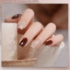 Picture of GAOY Jelly Brown Gel Nail Polish, 16ml Sheer Natural Translucent Soak Off Gel Polish, UV Light Cure for Nail Art DIY, 2067 Chestnut Jam