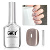 Picture of GAOY Glassy Cat Eye Gel Nail Polish, 16ml Glitter Holographic Nail Polish with Magnet, Reflective Translucent UV Gel, 2061 Chestnut Brown