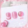 Picture of GAOY Cat Eye Gel Nail Polish, 16ml Pink Glitter Holographic Nail Polish with Magnet, Reflective Translucent UV Gel, 2280 Electric Pink