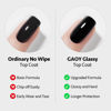 Picture of GAOY Gel Top Coat, Nail Strengthener and Base Coat Set, 3 Pcs 16ml Clear Glossy No Wipe Combination for UV Light Cure Gel Nail Polish
