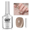 Picture of GAOY Champagne Glassy Cat Eye Gel Nail Polish, 16ml Glitter Holographic Nail Polish with Magnet, Reflective Translucent UV Gel, 2157 Fall Elegance