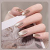 Picture of GAOY Champagne Glassy Cat Eye Gel Nail Polish, 16ml Glitter Holographic Nail Polish with Magnet, Reflective Translucent UV Gel, 2157 Fall Elegance