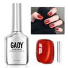 Picture of GAOY Glassy Cat Eye Gel Nail Polish, 16ml Glitter Holographic Nail Polish with Magnet, Reflective Translucent UV Gel, 2221 Blood Red