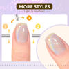 Picture of GAOY Cat Eye Gel Nail Polish, Glitter Holographic Nail Polish with Magnet, 16ml Reflective Translucent UV Gel for Nail Art, 1394 Silver Rainbow