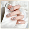 Picture of GAOY Glassy Cat Eye Gel Nail Polish, 16ml Glitter Holographic Nail Polish with Magnet, Reflective Translucent UV Gel, 2059 Silver Gray