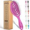 Picture of Ninabella Detangling Hair Brush for Women, Men & Children - Does not Pull on Hair - Recycled Hair Straightening Brushes for Straight, Curly & Wet Hair - Vented Wet Brush - Unique Spiral Hairbrush