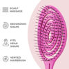 Picture of Ninabella Detangling Hair Brush for Women, Men & Children - Does not Pull on Hair - Recycled Hair Straightening Brushes for Straight, Curly & Wet Hair - Vented Wet Brush - Unique Spiral Hairbrush