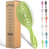 Picture of Ninabella Organic Detangling Hair Brush for Women, Men & Children - Does not Pull on Hair - Hair Straightening Brushes for Straight, Curly & Wet Hair - Unique Spiral Hairbrush