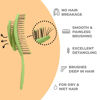 Picture of Ninabella Organic Detangling Hair Brush for Women, Men & Children - Does not Pull on Hair - Hair Straightening Brushes for Straight, Curly & Wet Hair - Unique Spiral Hairbrush