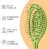Picture of Ninabella Organic Detangling Hair Brush for Women, Men & Children - Does not Pull on Hair - Hair Straightening Brushes for Straight, Curly & Wet Hair - Unique Spiral Hairbrush