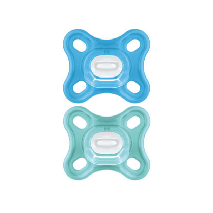 Picture of MAM Comfort Baby Pacifier, 100% Lightweight Silicone, Sterilizer Case, 0-3 Months (Pack of 2)