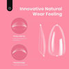 Picture of Beetles Gel Nail Tips 288Pcs Pre-Shape Clear Short Almond Fake Nails Easy Nail Extension Full Cover False Nails for Gel Nail Polish Gelly Tips Home DIY Nail Salon