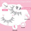 Picture of Manga Lashes Natural Look Anime Lashes with Clear Band Natural Manga Eyelashes Manhua Manhwa Lashes Korean Japanese Style Cosplay Lashes by EYDEVRO