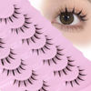 Picture of False Eyelashes Wispy Manga Lashes Natural Look Japanese Anime Lashes Manhua Effect Look Like Individual Clusters Spiky Cosplay Eyelashes with Clear Band 7 Pairs Pack by EYDEVRO