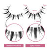Picture of False Eyelashes Wispy Manga Lashes Natural Look Japanese Anime Lashes Manhua Effect Look Like Individual Clusters Spiky Cosplay Eyelashes with Clear Band 7 Pairs Pack by EYDEVRO