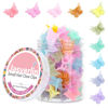 Picture of JASVERLIN Butterfly Clips for Hair 50pcs, Cute Mini Small Hair Accessories for Kids Toddler Girls Women 90s Y2K Colorful Pastel Hairclip Claw Thin Thick Hair, 10 Colors (Jelly Color)