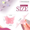 Picture of JASVERLIN Butterfly Clips for Hair 50pcs, Cute Mini Small Hair Accessories for Kids Toddler Girls Women 90s Y2K Colorful Pastel Hairclip Claw Thin Thick Hair, 10 Colors (Jelly Color)