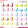 Picture of JASVERLIN Gradient Butterfly Hair Clip, Mini Plastic 90s Hair Claw for Women Girls, No Crease Hairclips Toddler Y2K Hair Accessories Set 50pcs Rainbow Assorted Color (Gradient Color)