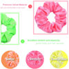 Picture of IVARYSS Neon Scrunchies for Hair 80s, Premium Velvet Soft Hair Scrunchy, Solid Colors Thick Elastic Bands, Hair Accessories for Women and Girls, 12 Pack