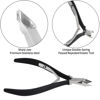Picture of Cuticle Trimmer with Cuticle Pusher and Cutter-YINYIN Cuticle Cutter Cuticle Nipper Professional Stainless Steel Cuticle Clippers Durable Pedicure Manicure Tools for Fingernails and Toenails (Black)