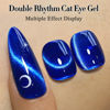 Picture of Double Rhythm 0.5 OZ Cat Eye Gel Polish with Magnet 15ML Holographic Glitter Shimmer Translucent Jelly Color Magnetic Nail Polish Salon DIY at Home (MC1078)