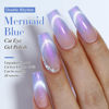 Picture of Double Rhythm 0.5 OZ Cat Eye Gel Polish with Magnet 15ML Holographic Glitter Shimmer Translucent Jelly Color Magnetic Nail Polish Salon DIY at Home (MC1001)