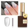 Picture of Double Rhythm 0.5 OZ Cat Eye Gel Polish with Magnet 15ML Holographic Glitter Shimmer Translucent Jelly Color Magnetic Nail Polish Salon DIY at Home (MC1031)